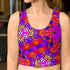 Psychedelic Crop Top in Berry